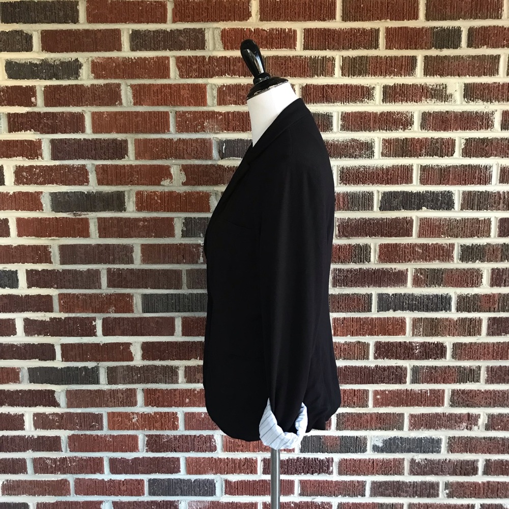 Mng Basic Black Fully Lined Blazer Size Medium - image 3